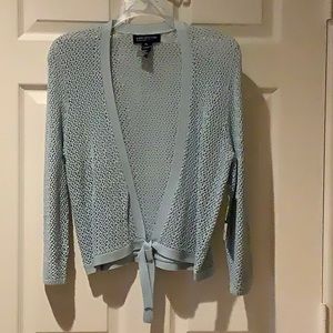 Light Blue Tie at the waist sweater